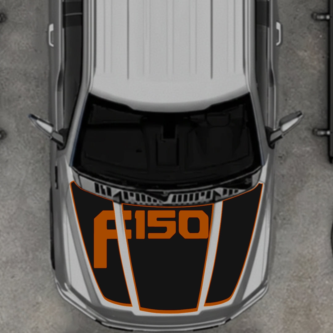 Hood Panel Decal/Sticker - Style 13 Graphic Kit - For Ford F-150 2020-2026 - Premium Vinyl