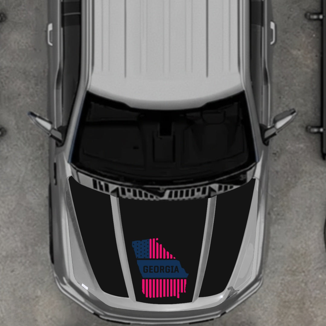 Hood Panel Decal/Sticker - Georgia Graphic Kit - For Ford F-150 2020-2026 - Premium Vinyl