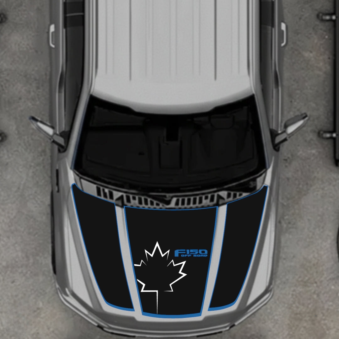 Hood Panel Decal/Sticker - Canada Style 3 Graphic Kit - For Ford F-150 2020-2026 - Premium Vinyl
