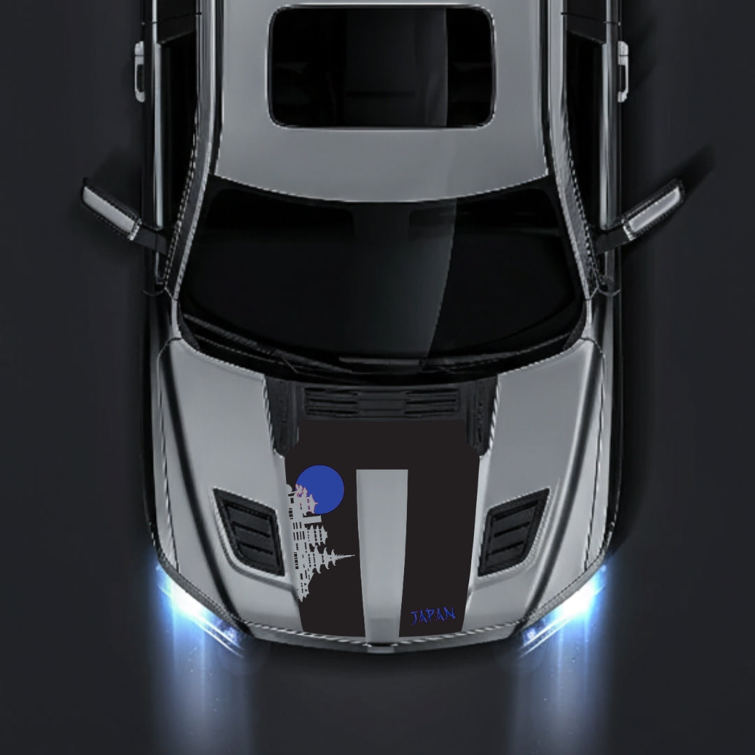Hood Panel Decal/Sticker - Japan Skyline - Cut Graphic Kit - For Dodge RAM 1500 2019-2025 - Premium Vinyl