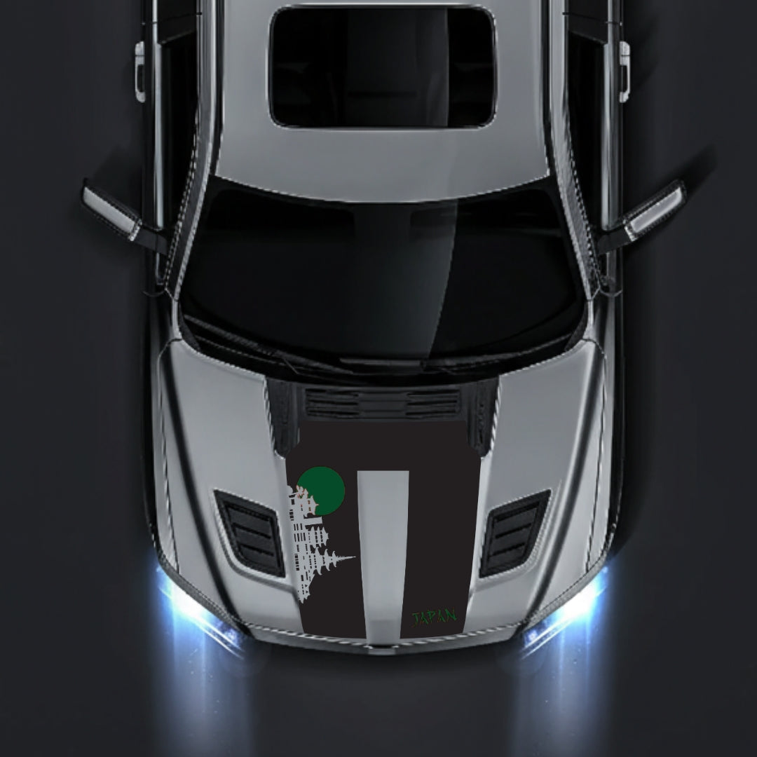 Hood Panel Decal/Sticker - Japan Skyline - Cut Graphic Kit - For Dodge RAM 1500 2019-2025 - Premium Vinyl