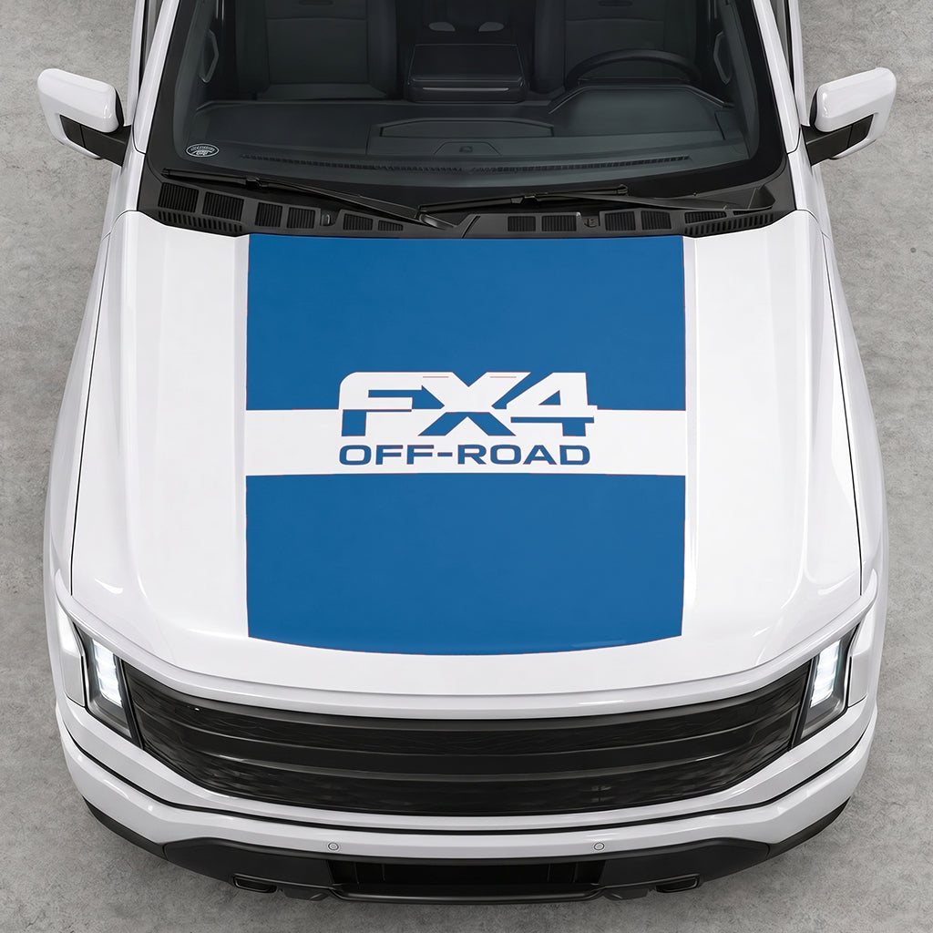 Hood Panel Decal/Sticker - Solid FX4 Graphic Decal Graphic Kit - For Ford F-150 2015-2020 - Premium Vinyl