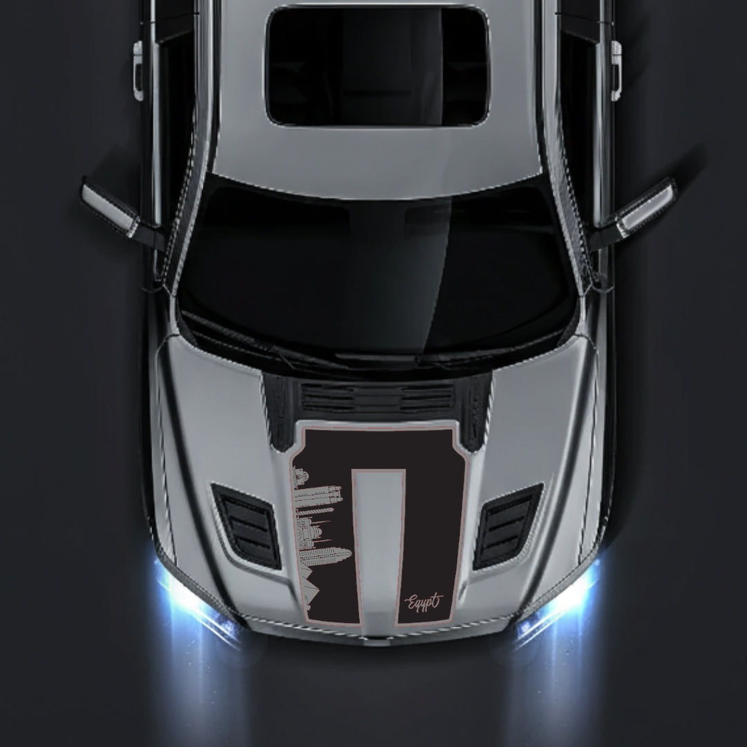 Hood Panel Decal/Sticker - Egypt Skyline - Border Graphic Kit - For Dodge RAM 1500 2019-2025 - Premium Vinyl