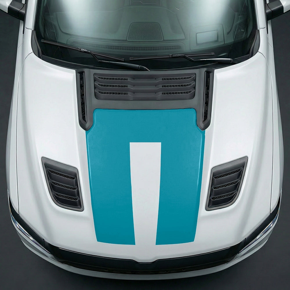 Hood Panel Decal/Sticker - Solid RAM 1500 U-Shape Graphic Kit - For Dodge Ram 2019-2025 - Premium Vinyl
