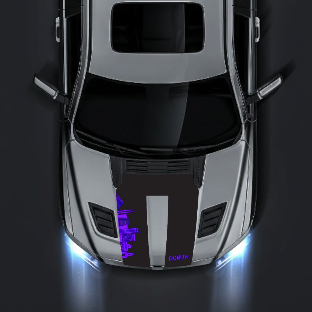 Performance Hood Panel Decal/Sticker - Dublin Skyline Graphic Kit - For Dodge RAM 1500 2019-2025 - Premium Vinyl