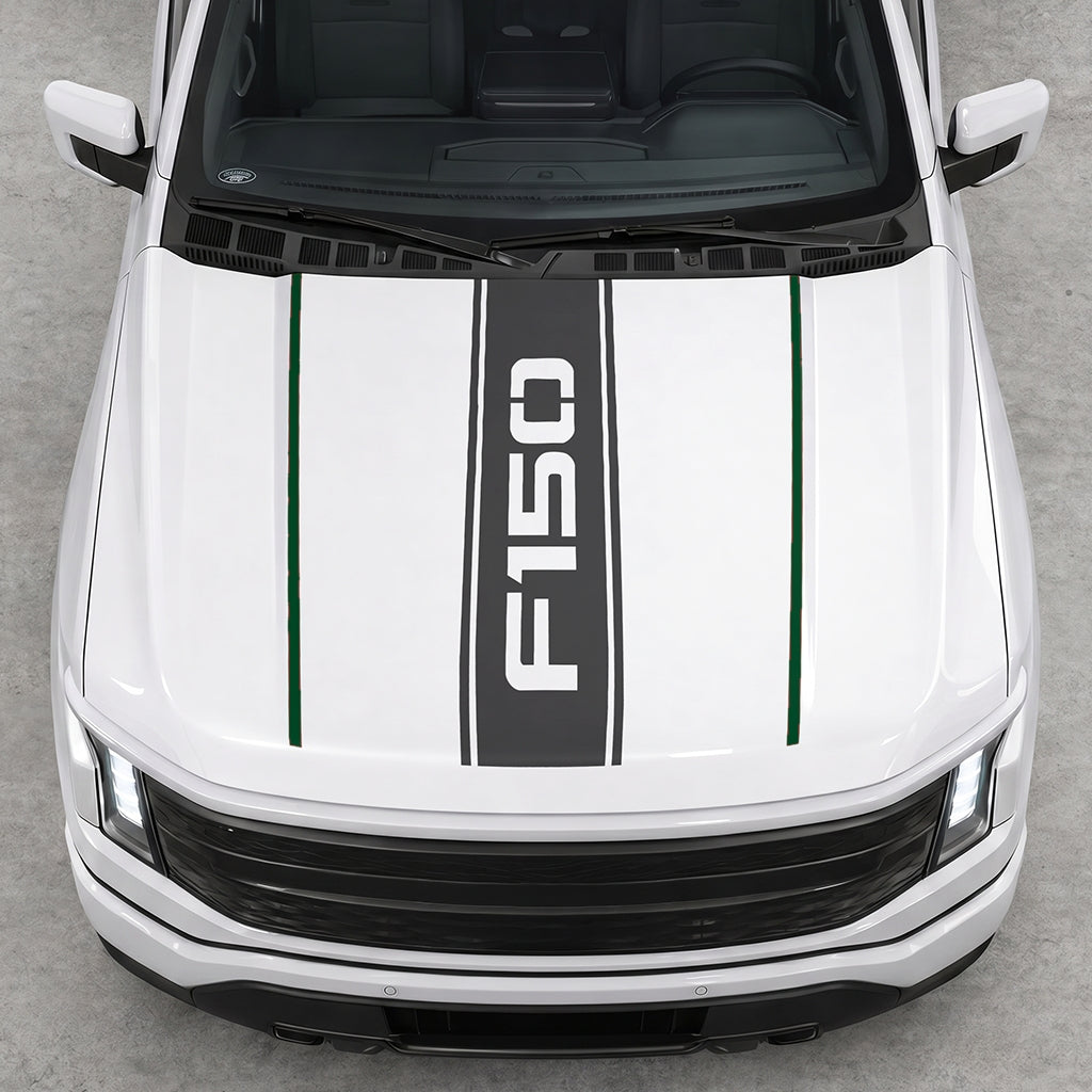 Hood Panel Decal/Sticker - Bold Cut F150 Graphic Decal Graphic Kit - For Ford F-150 2015-2020 - Premium Vinyl