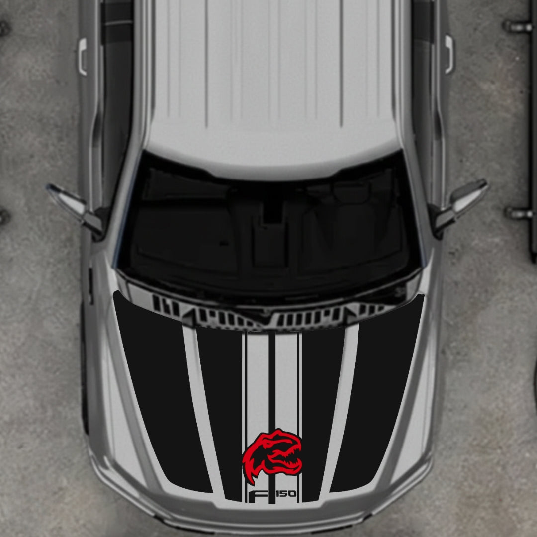 Hood Panel Decal/Sticker - Rex - Cut Graphic Kit - For Ford F-150 2020-2026 - Premium Vinyl