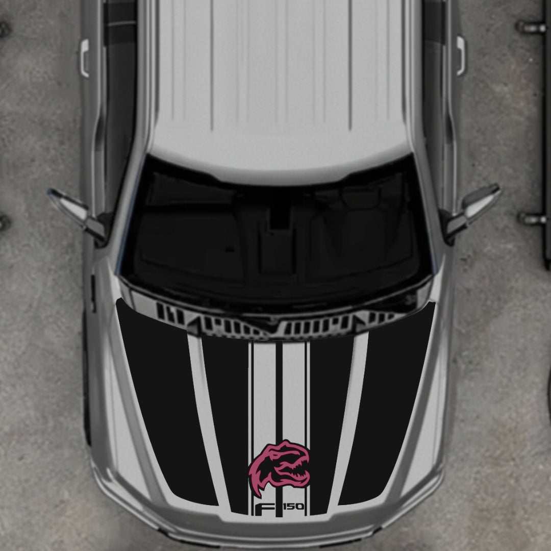 Hood Panel Decal/Sticker - Rex - Cut Graphic Kit - For Ford F-150 2020-2026 - Premium Vinyl