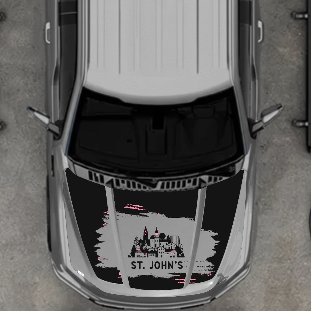 Hood Panel Decal/Sticker - St John's - Cut Graphic Kit - For Ford F-150 2020-2026 - Premium Vinyl