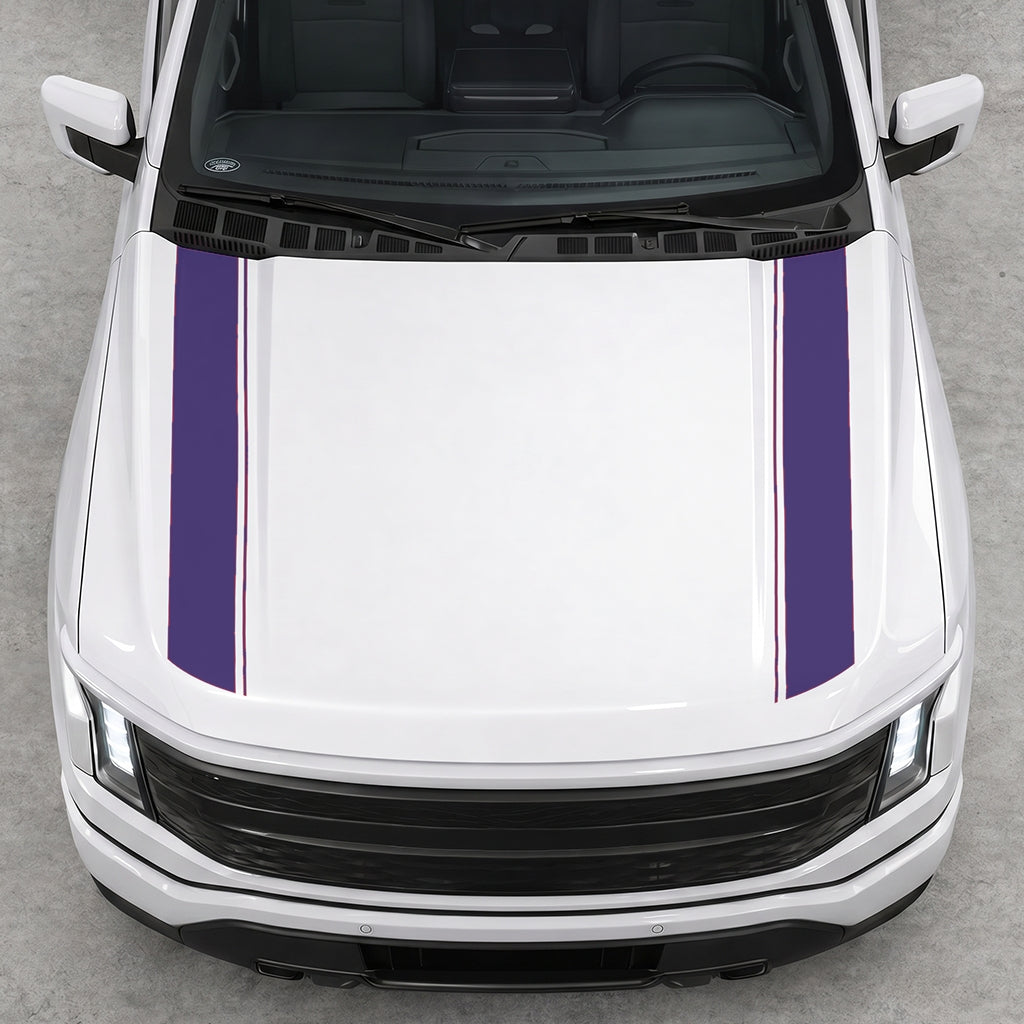 Hood Panel Decal/Sticker - Double Side Solid Graphic Decal Graphic Kit - For Ford F-150 2015-2020 - Premium Vinyl