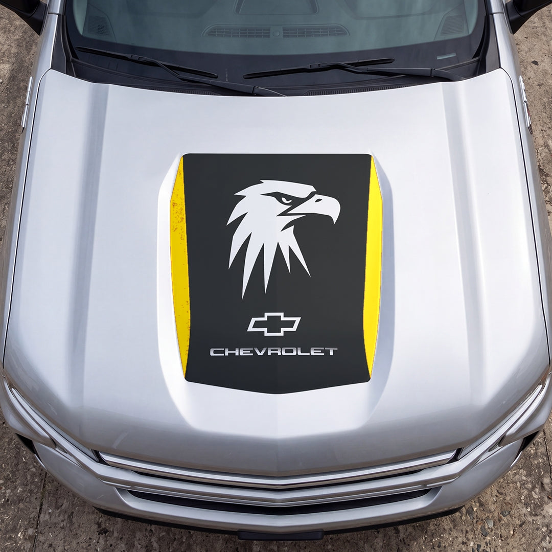 Hood Panel Decal/Sticker - Eagle Head Graphic Decal Graphic Kit - For Chevrolet Silverado 2019-2024 - Premium Vinyl