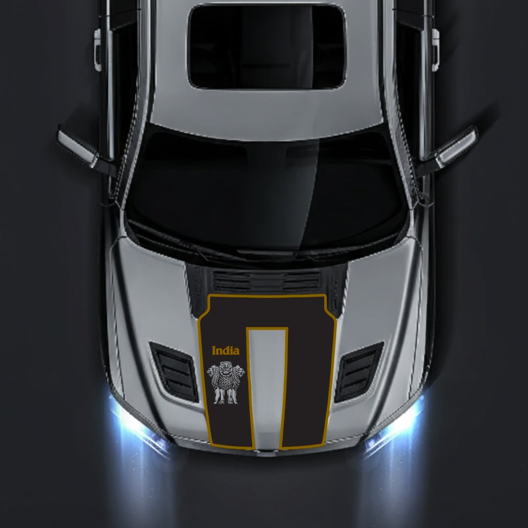 Performance Hood Panel Decal/Sticker - India - Cut - Border Graphic Kit - For Dodge RAM 1500 2019-2025 - Premium Vinyl