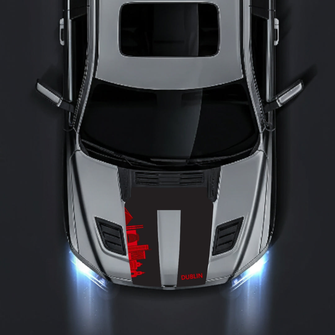 Performance Hood Panel Decal/Sticker - Dublin Skyline Graphic Kit - For Dodge RAM 1500 2019-2025 - Premium Vinyl