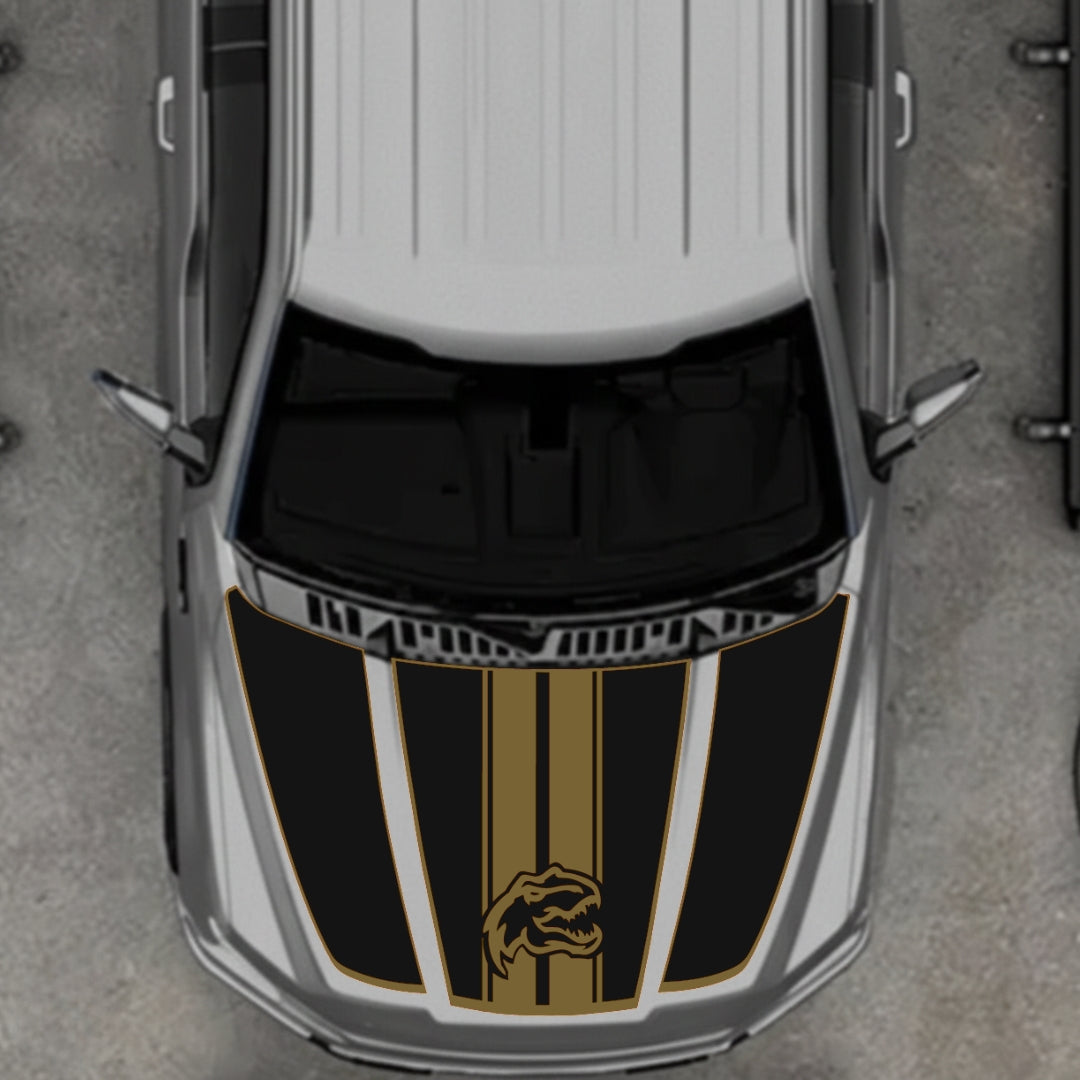 Hood Panel Decal/Sticker - Rex Style 2 - Border Graphic Kit - For Ford F-150 2020-2026 - Premium Vinyl
