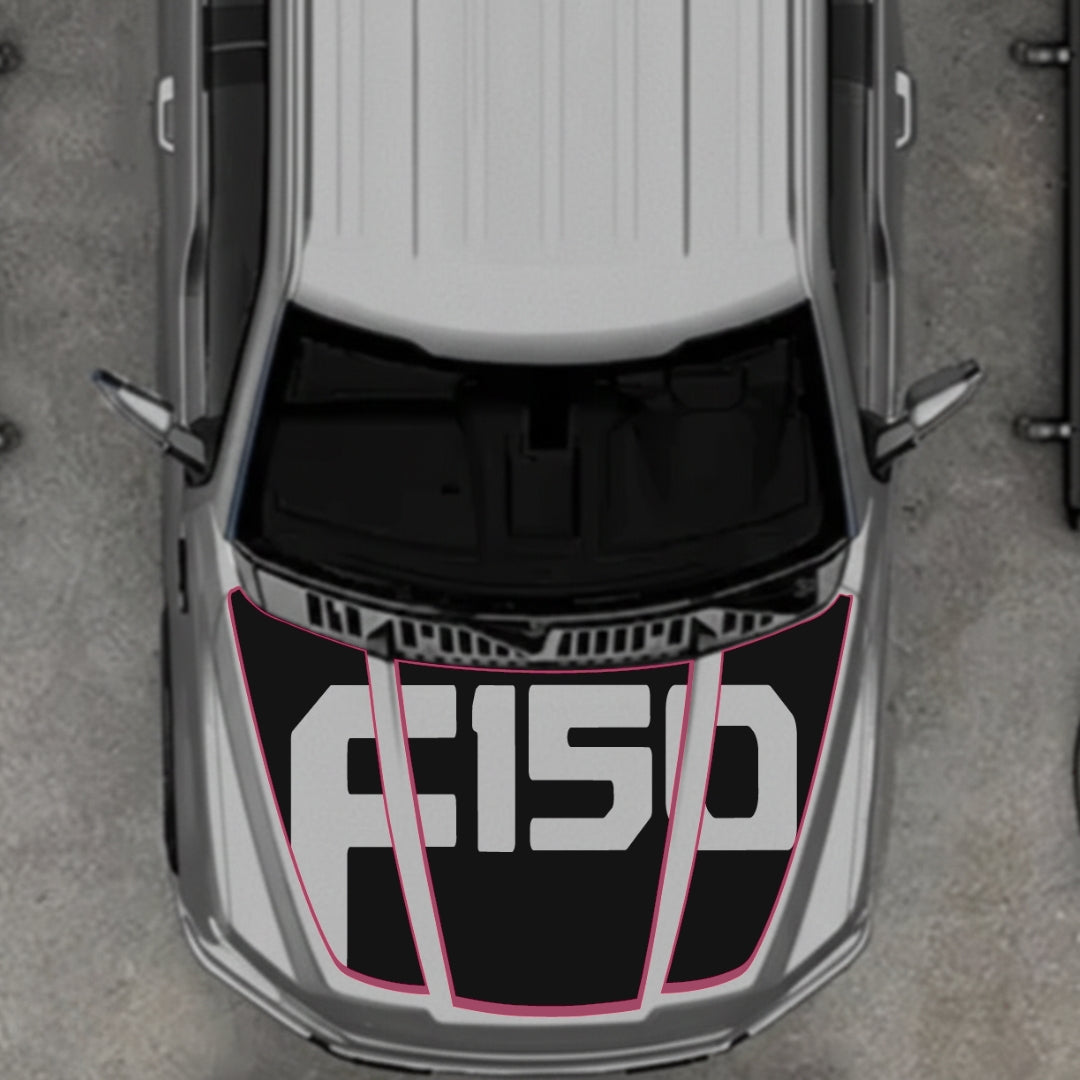 Hood Panel Decal/Sticker - Style 16 - Cut Graphic Kit - For Ford F-150 2020-2026 - Premium Vinyl