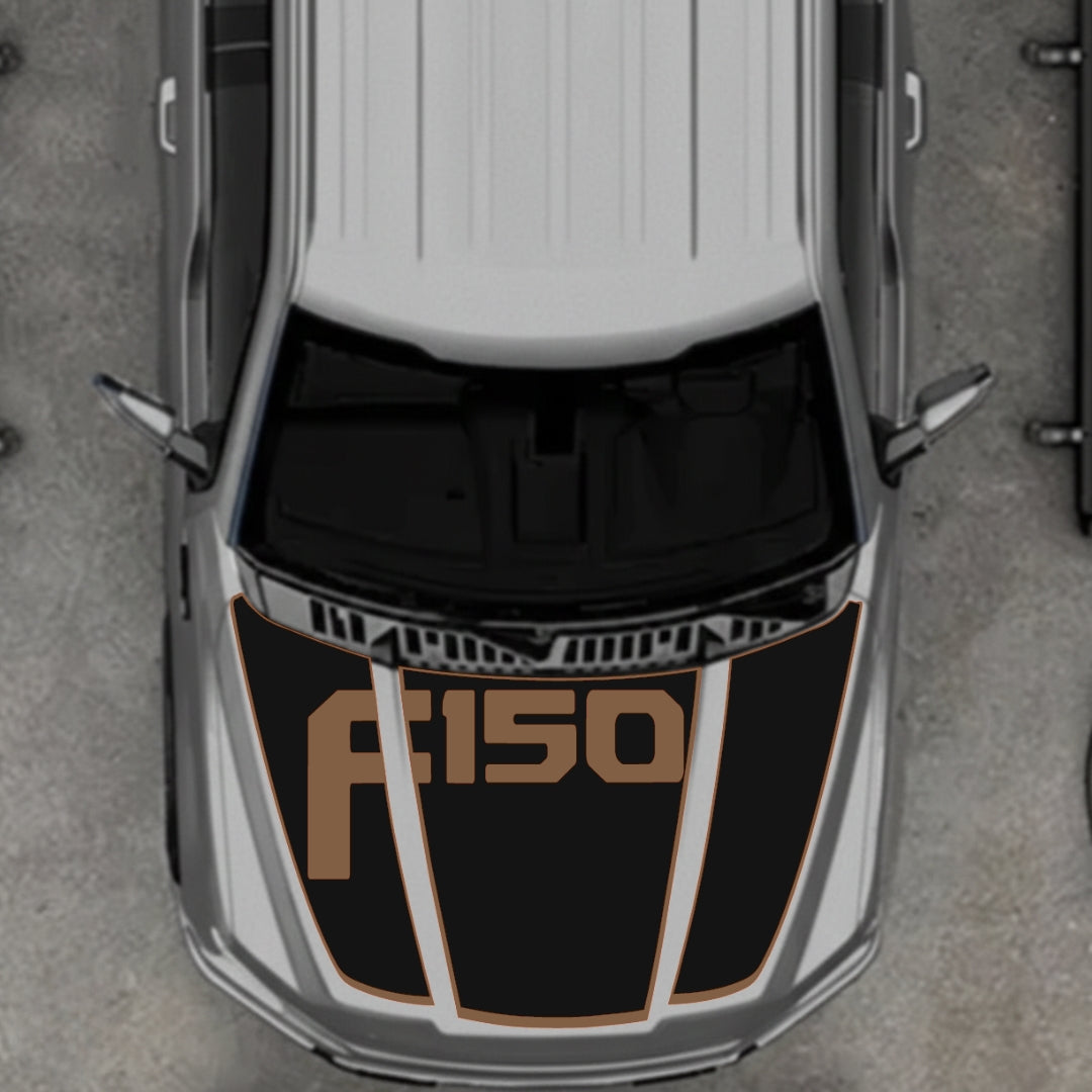Hood Panel Decal/Sticker - Style 13 Graphic Kit - For Ford F-150 2020-2026 - Premium Vinyl