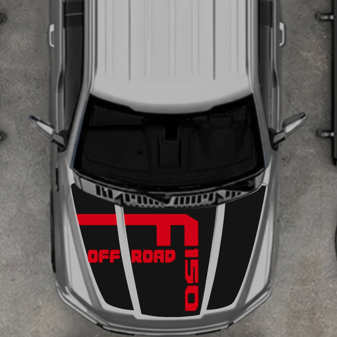 Hood Panel Decal/Sticker - Style 7 Graphic Kit - For Ford F-150 2020-2026 - Premium Vinyl