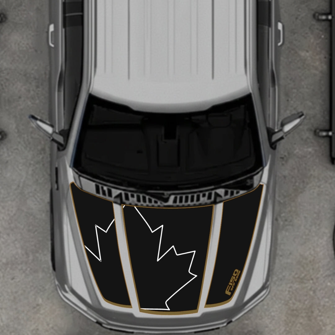 Hood Panel Decal/Sticker - Canada Style 23 Graphic Kit - For Ford F-150 2020-2026 - Premium Vinyl