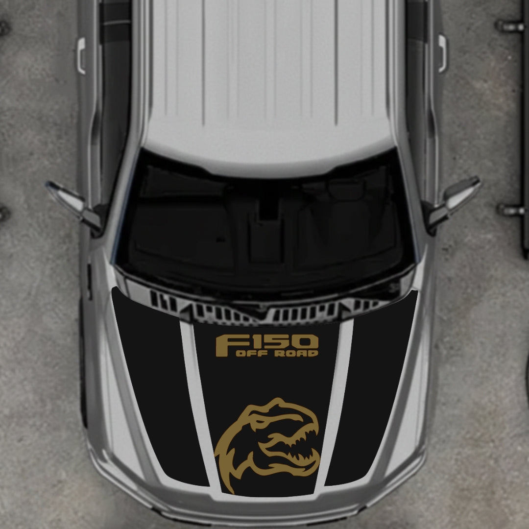 Hood Panel Decal/Sticker - Rex Style 9 Graphic Kit - For Ford F-150 2020-2026 - Premium Vinyl