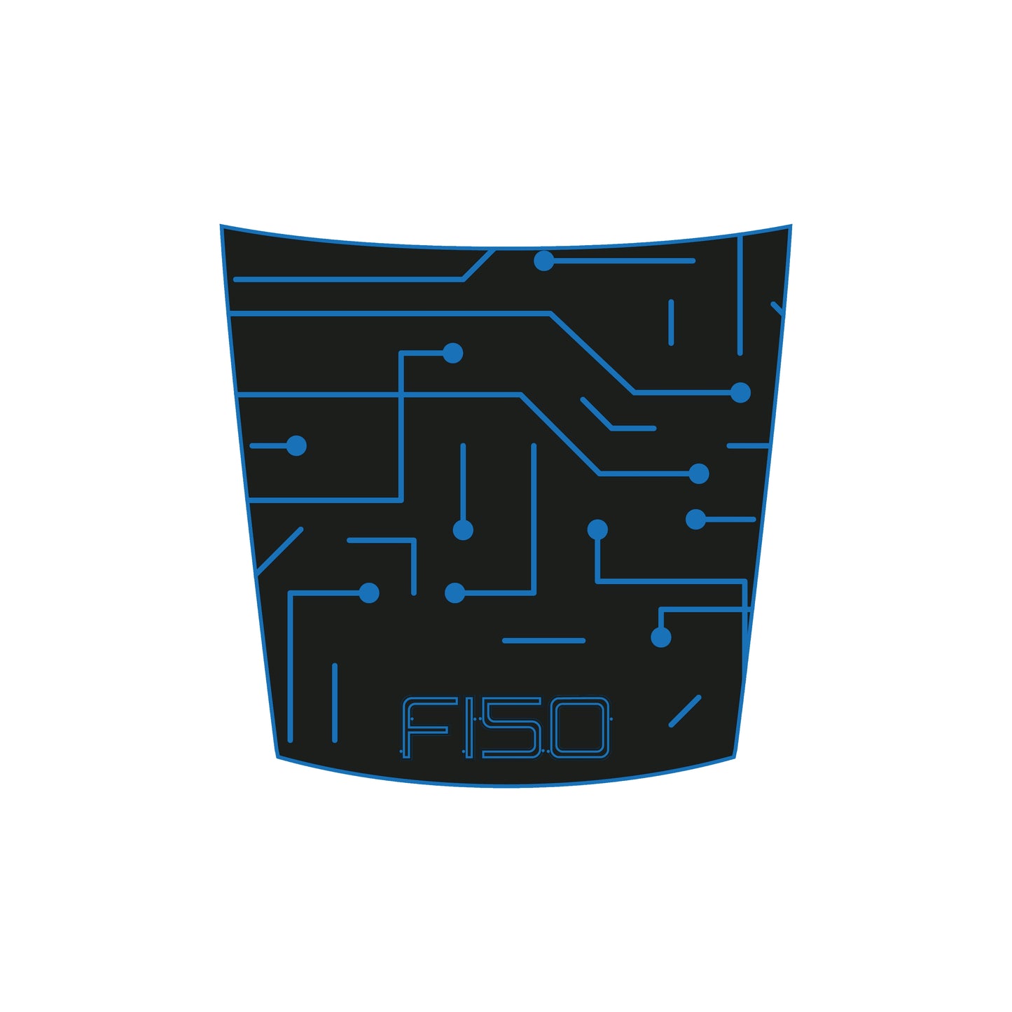 Hood Panel Decal/Sticker - Electric Circuit Graphic Decal Graphic Kit - For FORD F-150 2015-2020 - Premium Vinyl