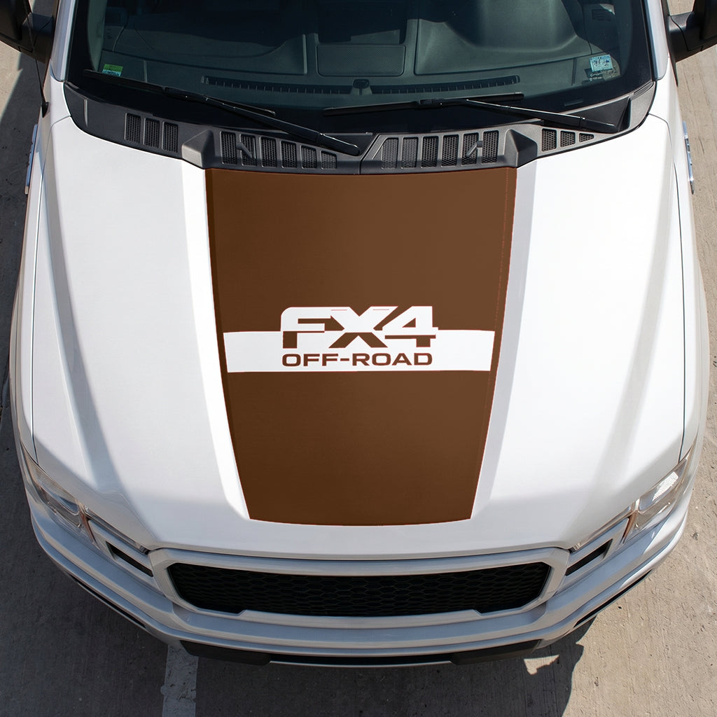 Hood Panel Decal/Sticker - Solid FX4 Graphic Decal Graphic Kit - For Ford F-150 2015-2020 - Premium Vinyl