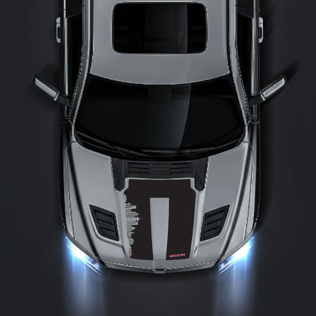 Hood Panel Decal/Sticker - Vancouver Skyline - Cut Graphic Kit - For Dodge RAM 1500 2019-2025 - Premium Vinyl