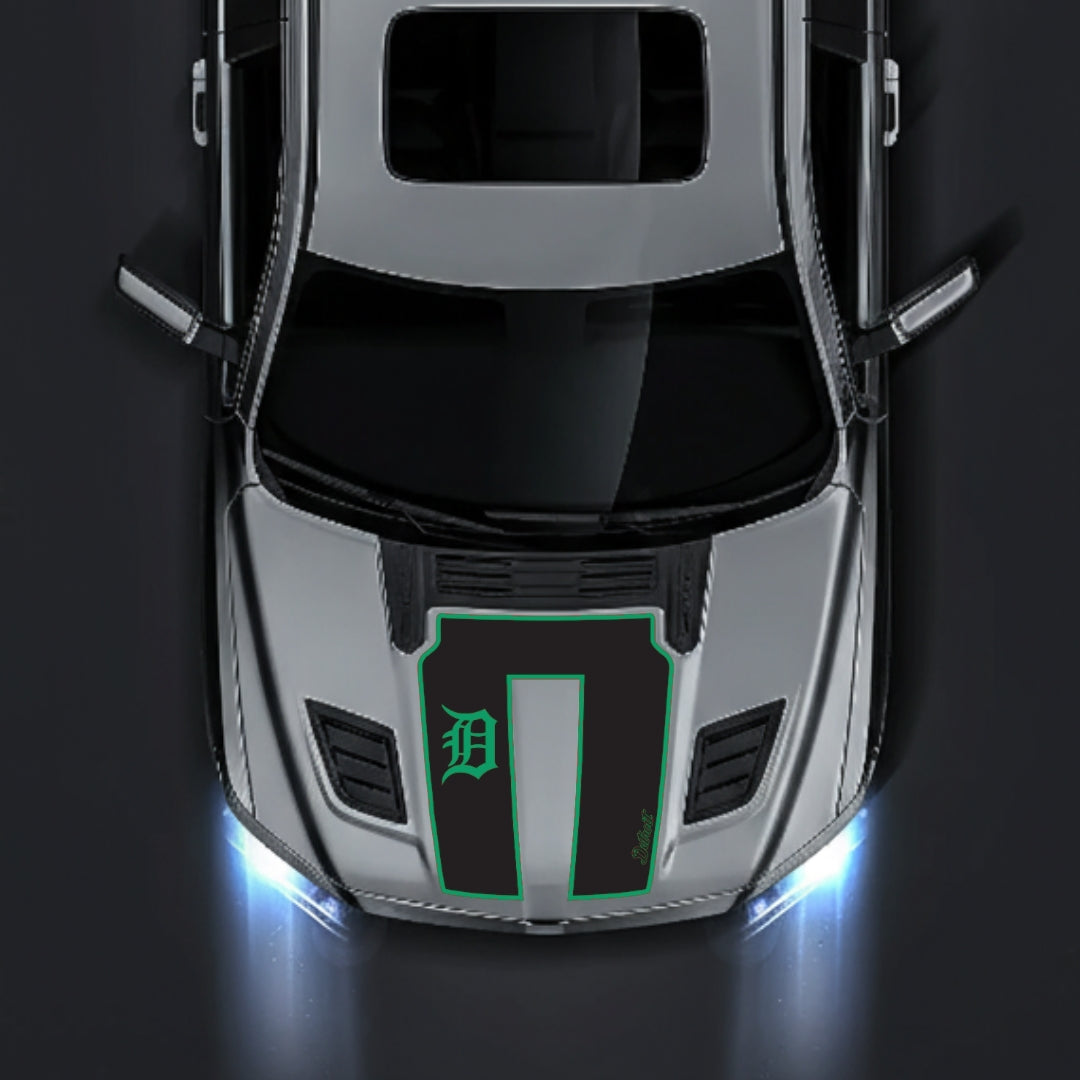 Hood Panel Decal/Sticker - Detroit Street - Border Graphic Kit - For Dodge RAM 1500 2019-2025 - Premium Vinyl