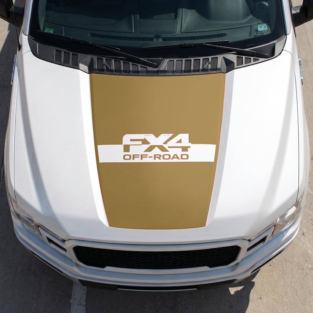 Hood Panel Decal/Sticker - Solid FX4 Graphic Decal Graphic Kit - For Ford F-150 2015-2020 - Premium Vinyl