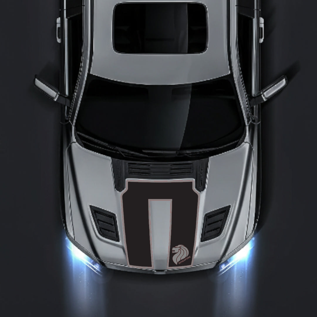 Hood Panel Decal/Sticker - Singapore - Border Graphic Kit - For Dodge RAM 1500 2019-2025 - Premium Vinyl