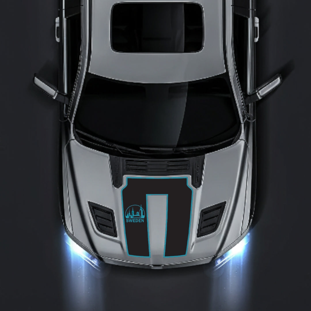 Hood Panel Decal/Sticker - Sweden - Border Graphic Kit - For Dodge RAM 1500 2019-2025 - Premium Vinyl
