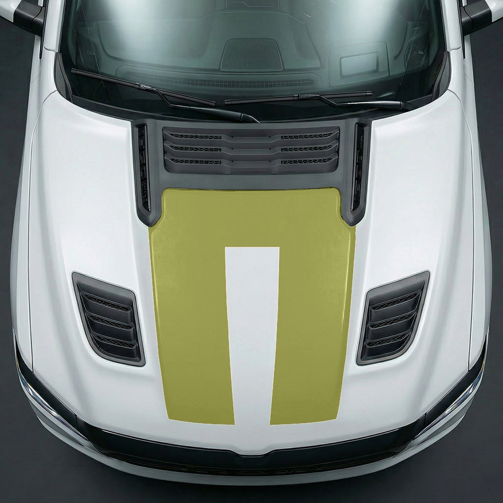 Hood Panel Decal/Sticker - Solid RAM 1500 U-Shape Graphic Kit - For Dodge Ram 2019-2025 - Premium Vinyl