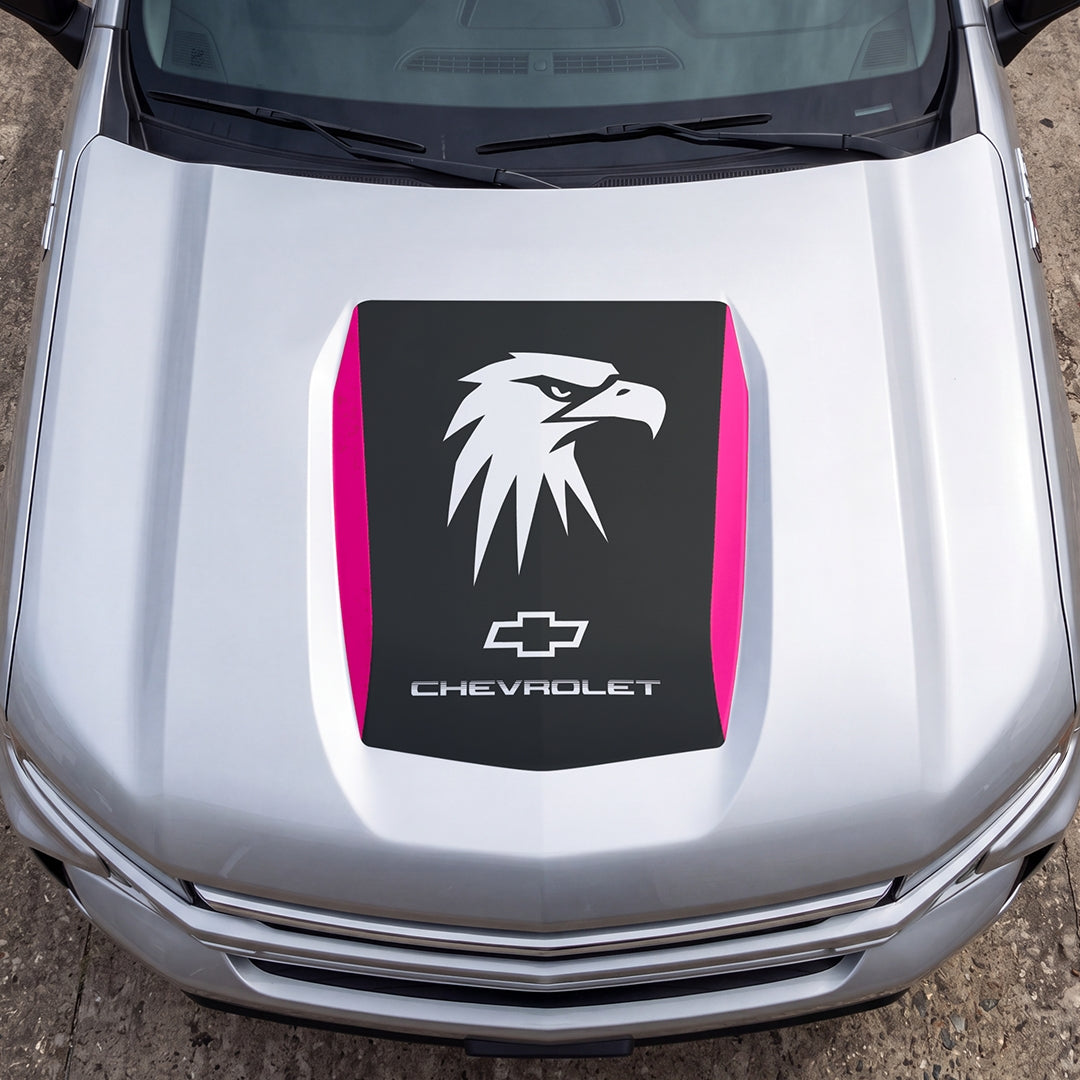 Hood Panel Decal/Sticker - Eagle Head Graphic Decal Graphic Kit - For Chevrolet Silverado 2019-2024 - Premium Vinyl