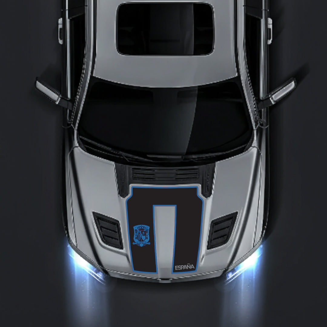 Hood Panel Decal/Sticker - Spain - Cut - Border Graphic Kit - For Dodge RAM 1500 2019-2025 - Premium Vinyl