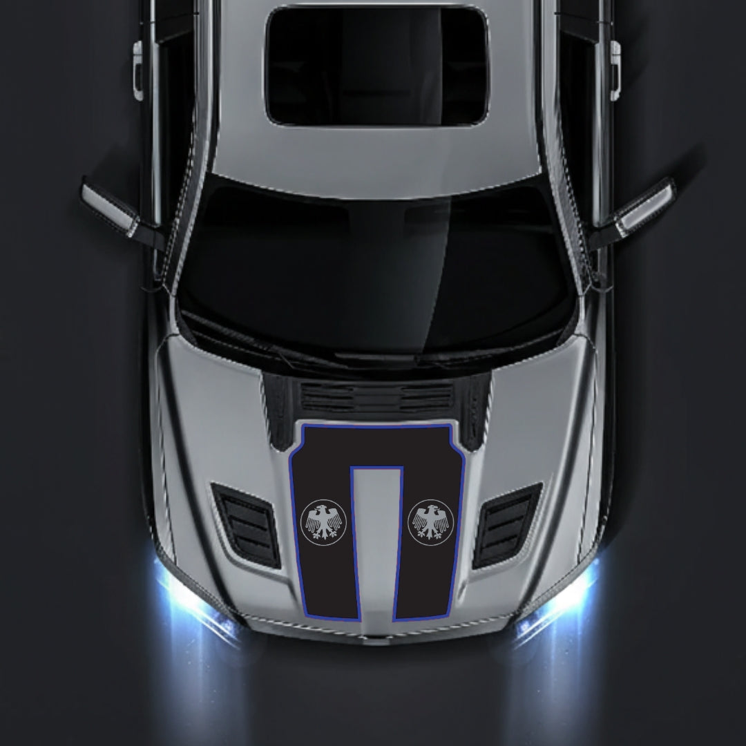 Hood Panel Decal/Sticker - Germany Visual Identity - Cut - Border Graphic Kit - For Dodge RAM 1500 2019-2025 - Premium Vinyl