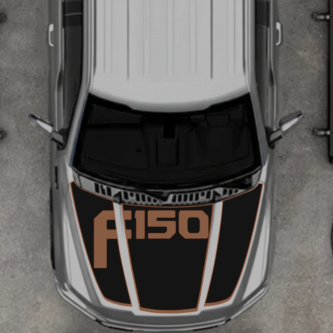 Hood Panel Decal/Sticker - Style 13 Graphic Kit - For Ford F-150 2020-2026 - Premium Vinyl