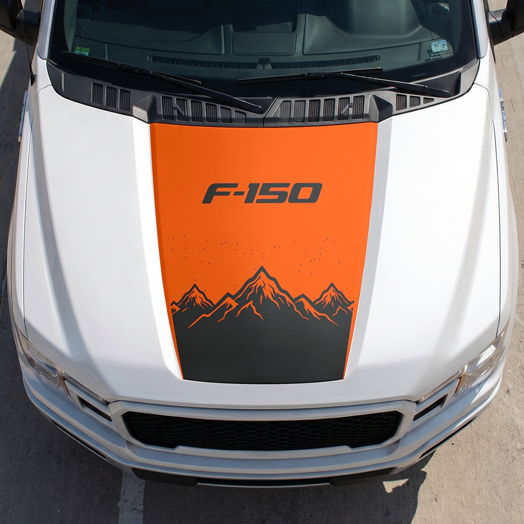 Hood Panel Decal/Sticker - Deep Mountain Graphic Decal Graphic Kit - For Ford F-150 2015-2020 - Premium Vinyl