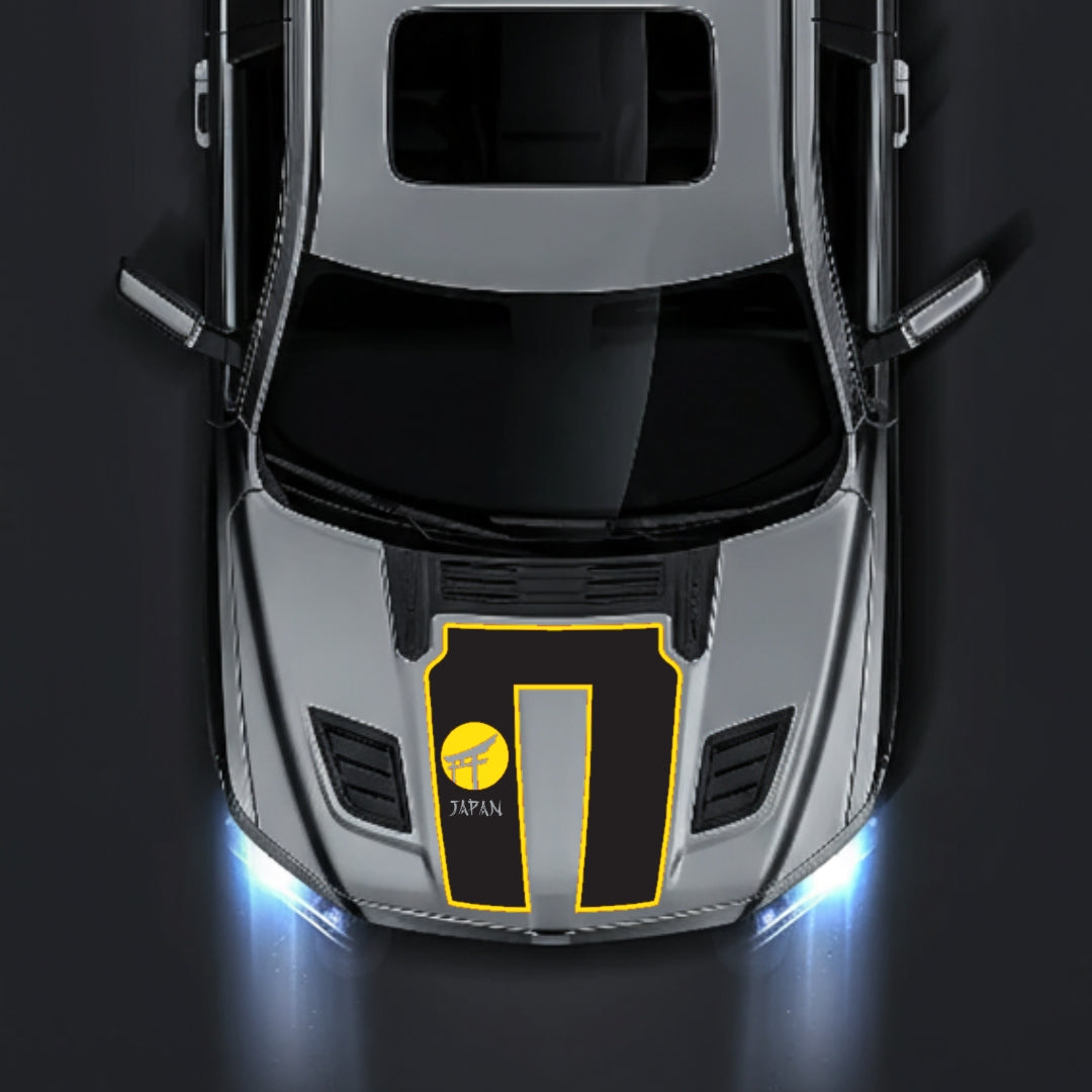 Hood Panel Decal/Sticker - Japan - Cut - Border Graphic Kit - For Dodge RAM 1500 2019-2025 - Premium Vinyl