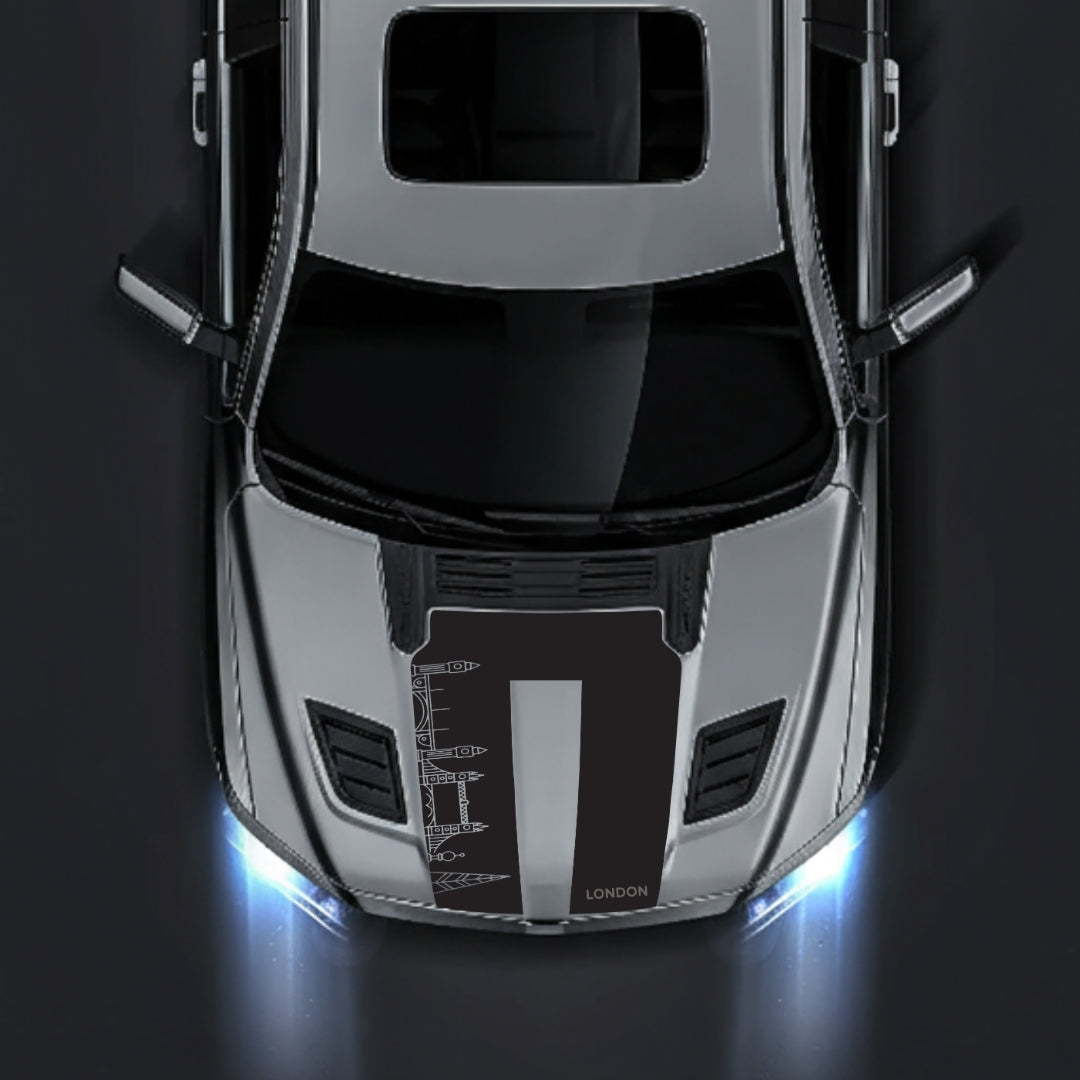 Performance Hood Panel Decal/Sticker - London Skyline - Cut Graphic Kit - For Dodge RAM 1500 2019-2025 - Premium Vinyl