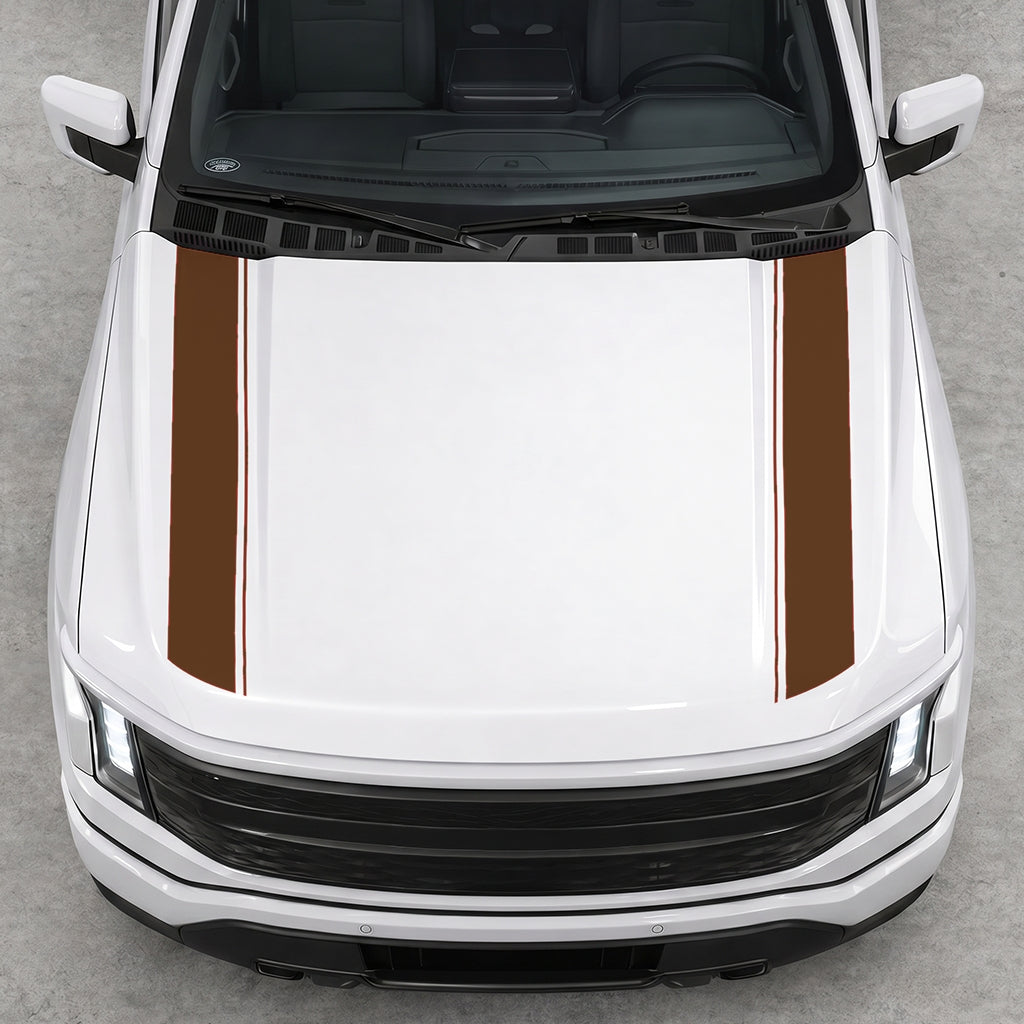 Hood Panel Decal/Sticker - Double Side Solid Graphic Decal Graphic Kit - For Ford F-150 2015-2020 - Premium Vinyl