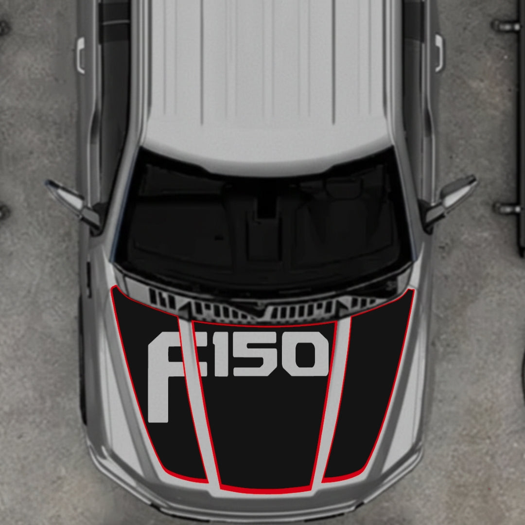 Hood Panel Decal/Sticker - Style 15 Graphic Kit - For Ford F-150 2020-2026 - Premium Vinyl