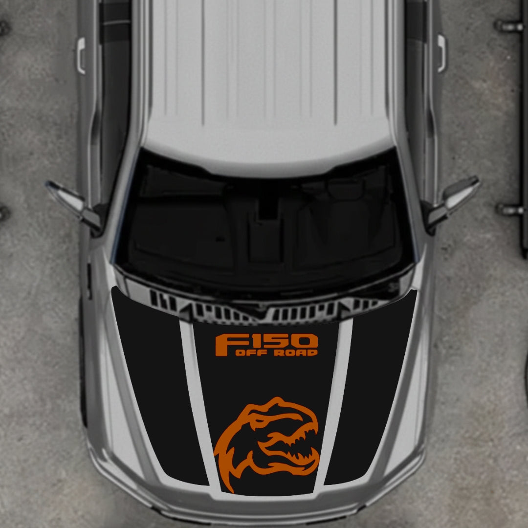 Hood Panel Decal/Sticker - Rex Style 9 Graphic Kit - For Ford F-150 2020-2026 - Premium Vinyl