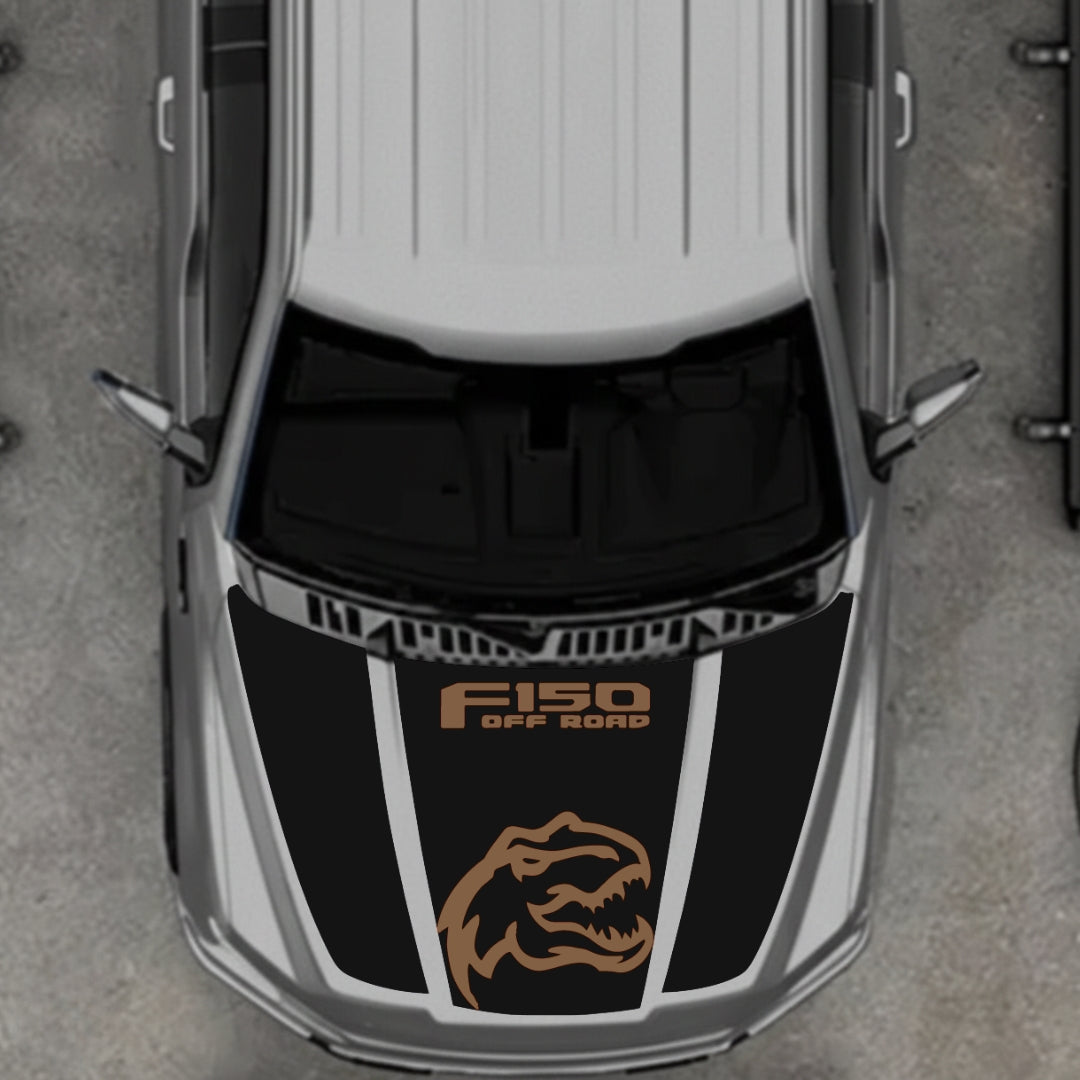 Hood Panel Decal/Sticker - Rex Style 9 Graphic Kit - For Ford F-150 2020-2026 - Premium Vinyl