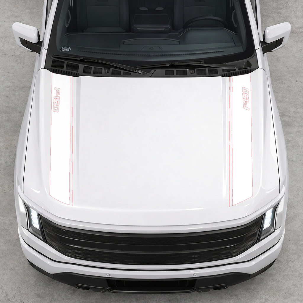 Hood Panel Decal/Sticker - Double Side Solid F150 Graphic Decal Graphic Kit - For Ford F-150 2015-2020 - Premium Vinyl