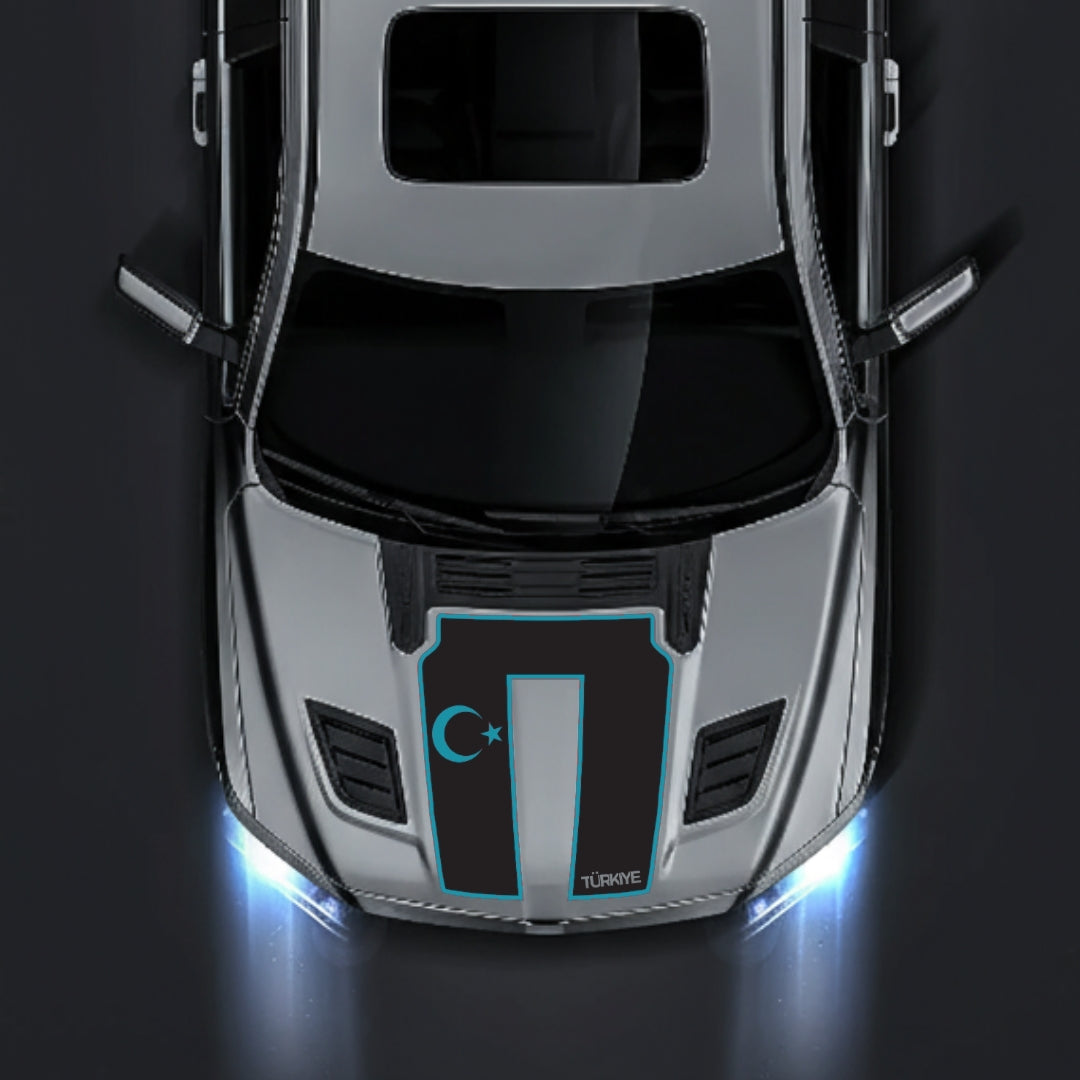 Hood Panel Decal/Sticker - Turkey - Cut - Border Graphic Kit - For Dodge RAM 1500 2019-2025 - Premium Vinyl