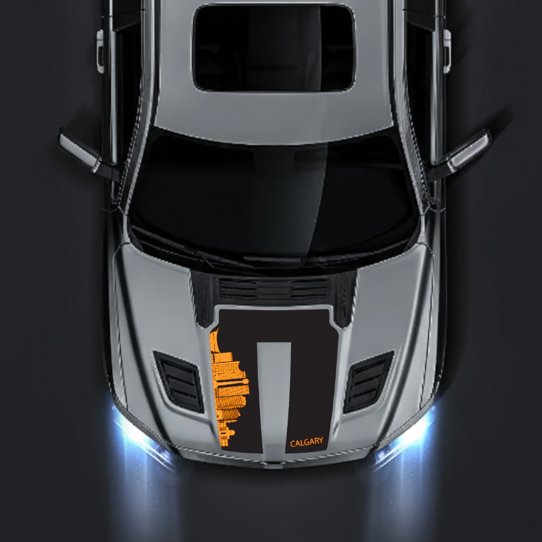 Hood Panel Decal/Sticker - Calgary Skyline Graphic Kit - For Dodge RAM 1500 2019-2025 - Premium Vinyl