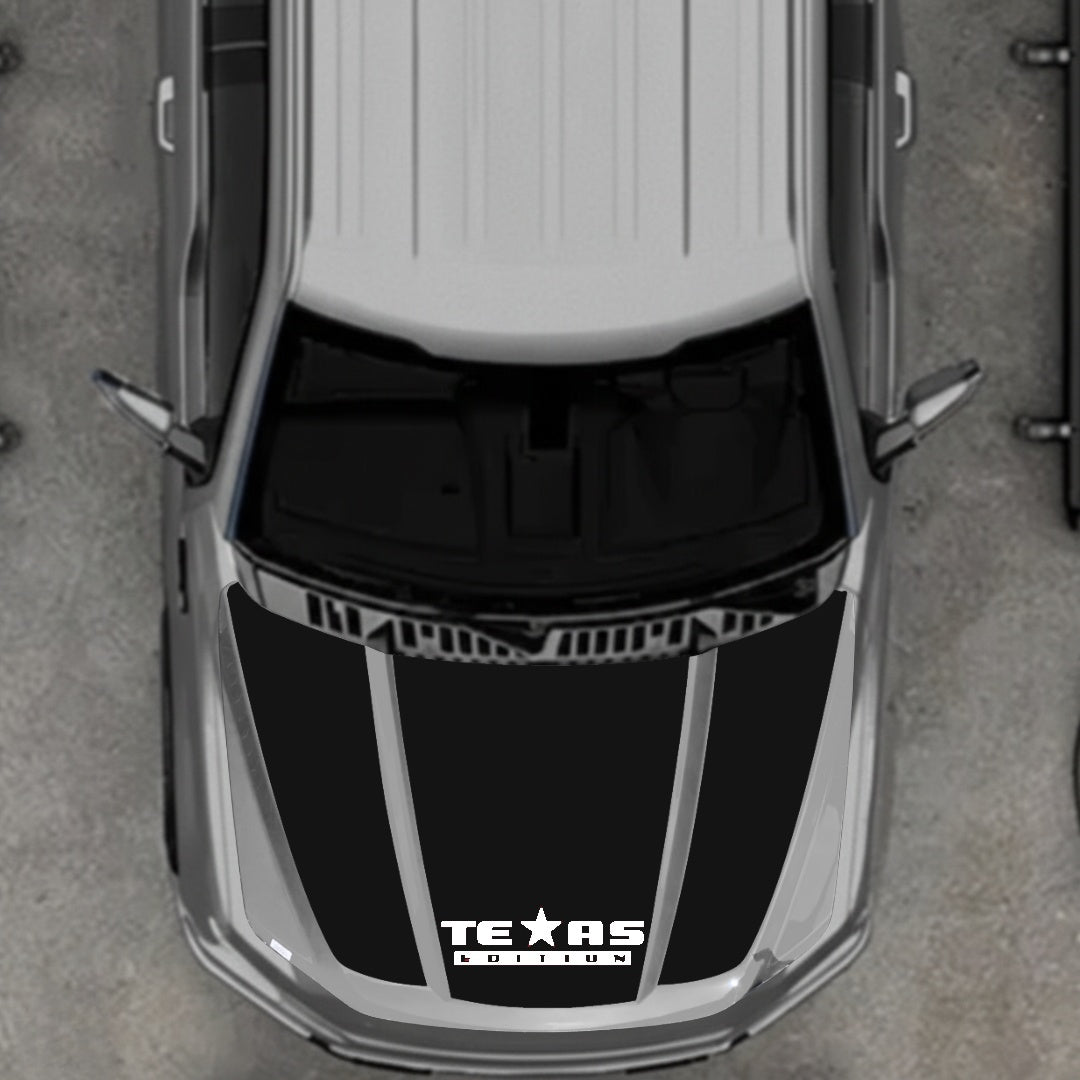 Hood Panel Decal/Sticker - Texas Graphic Kit - For Ford F-150 2020-2026 - Premium Vinyl