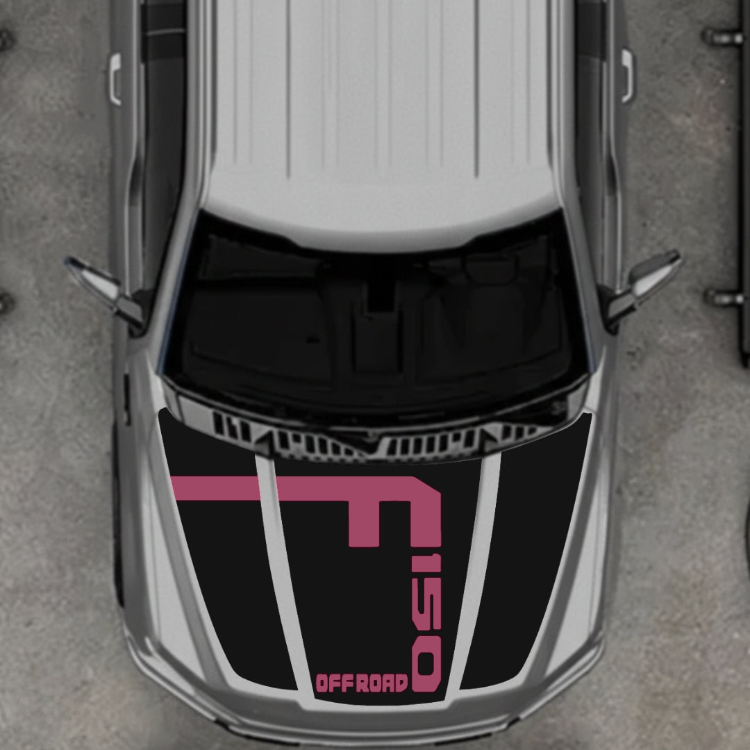 Hood Panel Decal/Sticker - Style 8 Graphic Kit - For Ford F-150 2020-2026 - Premium Vinyl