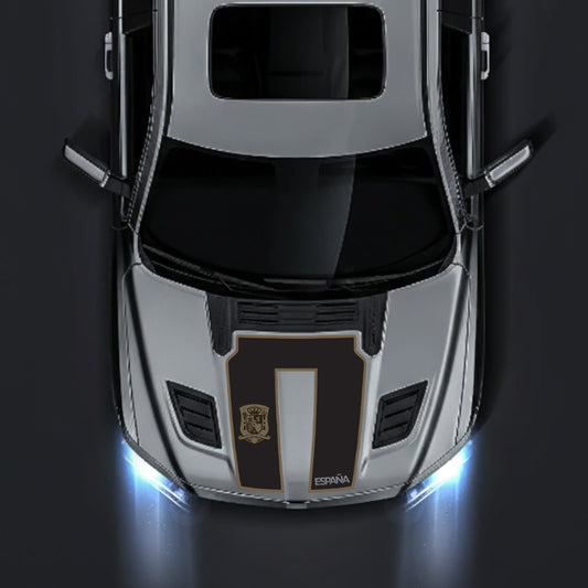Performance Hood Panel Decal/Sticker - Spain - Cut - Border Graphic Kit - For Dodge RAM 1500 2019-2025 - Premium Vinyl