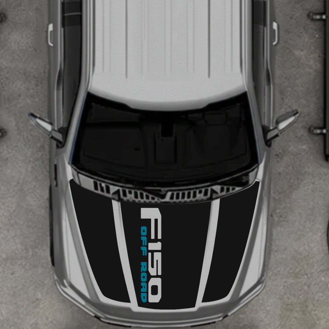 Hood Panel Decal/Sticker - Style 10 Graphic Kit - For Ford F-150 2020-2026 - Premium Vinyl