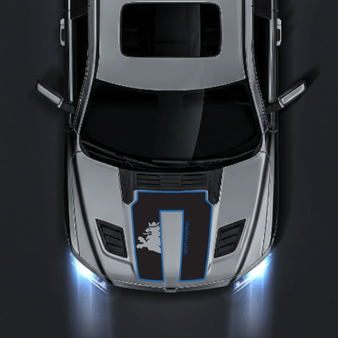 Performance Hood Panel Decal/Sticker - Netherlands - Cut - Border Graphic Kit - For Dodge RAM 1500 2019-2025 - Premium Vinyl